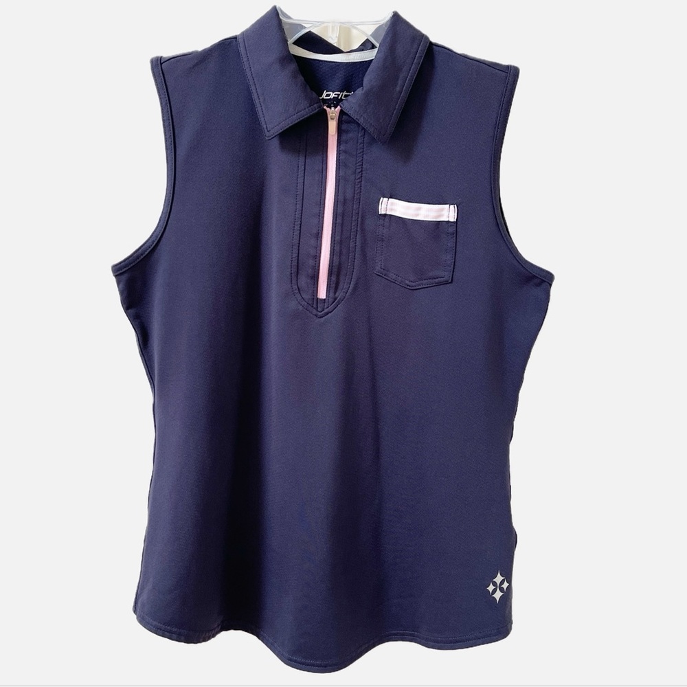 Jofit Sleeveless Pocket Polo Midnight Navy Blue Size Medium